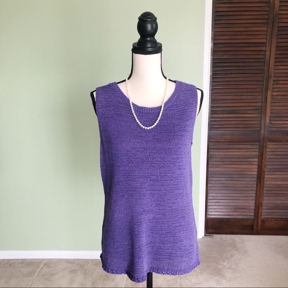 2/$20 Coldwater Creek Purple Knit Tunic Size Small